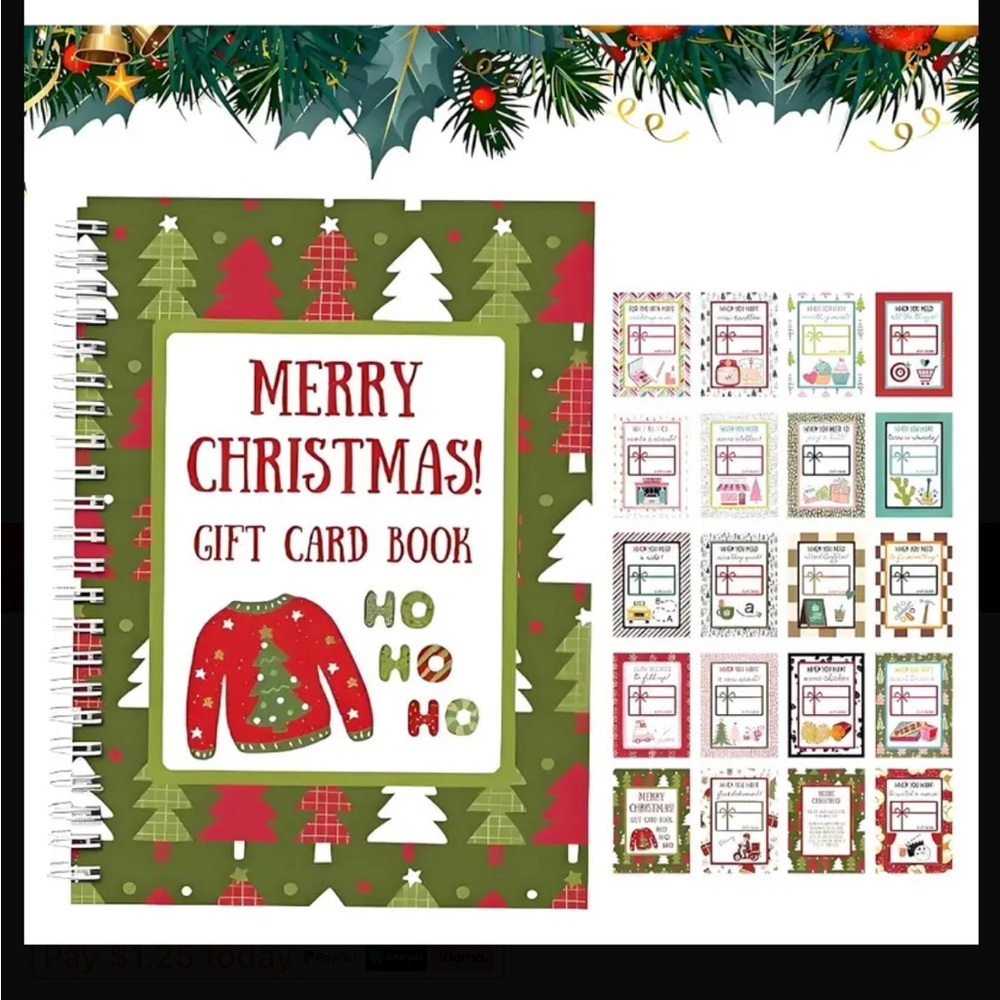 Merry Christmas Gift Card Book